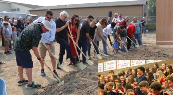 Trinity families breaking ground on the new building